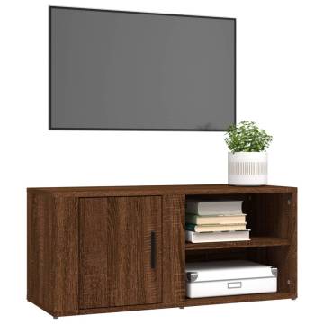 Brown Oak TV Cabinet - Stylish & Practical Storage Solutions