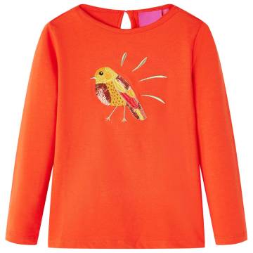 Kids' Long Sleeve T-shirt - Dark Orange - Size 116 | HipoMarket