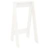 Stools 2 pcs White Solid Pine Wood - 40x40x75 cm