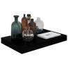 Stylish Floating Wall Shelves - High Gloss Black (2 pcs)