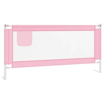 Toddler Safety Bed Rail Pink - 190x25 cm Durable Fabric