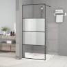 Modern Walk-in Shower Wall Black 90x195 cm - ESG Glass