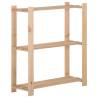 3-Tier Storage Rack - Solid Pinewood | Hipomarket UK