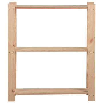 3-Tier Storage Rack - Solid Pinewood | Hipomarket UK