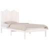 White Solid Wood Bed Frame 100x200 cm - Comfort & Style