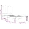 White Solid Wood Bed Frame 100x200 cm - Comfort & Style