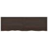 Dark Brown Solid Wood Bathroom Countertop - 200x60cm | HipoMarket