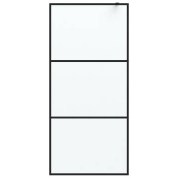 Walk-in Shower Wall Black 90x195 cm - Modern ESG Glass