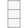 Walk-in Shower Wall Black 90x195 cm - Modern ESG Glass