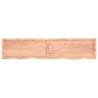 Rustic Wall Shelf in Solid Oak - Light Brown, 180x40 cm