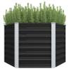 Garden Raised Bed Anthracite 129x129x77 cm Galvanised Steel Colour anthracite Size 129 x 129 x 77 cm Quantity in Package 1 