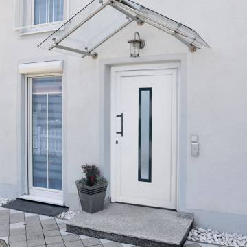 Elegant White PVC Front Door - 98x200 cm | HipoMarket