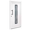 Elegant White PVC Front Door - 98x200 cm | HipoMarket