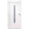 Elegant White PVC Front Door - 98x200 cm | HipoMarket