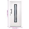 Elegant White PVC Front Door - 98x200 cm | HipoMarket