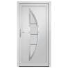 Front Door White 108x200 cm PVC - Secure & Elegant