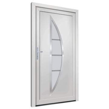 Front Door White 108x200 cm PVC - Secure & Elegant