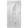 Front Door White 108x200 cm PVC - Secure & Elegant