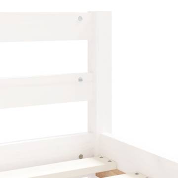 Kids Bed Frame with Drawers White 80x160 cm - Solid Pine Wood