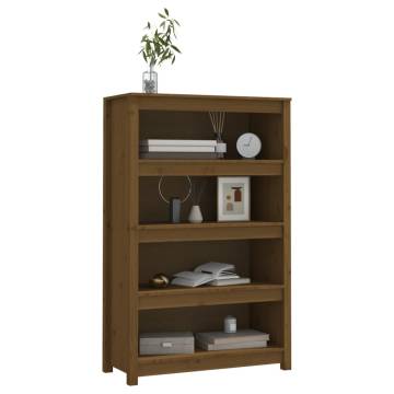 Book Cabinet Honey Brown 80x35x126 cm Solid Wood Pine