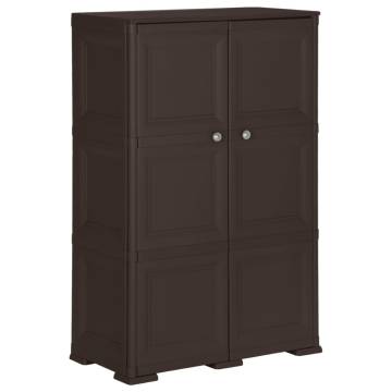 Plastic Cabinet 79x43x125 cm - Wood Design Brown