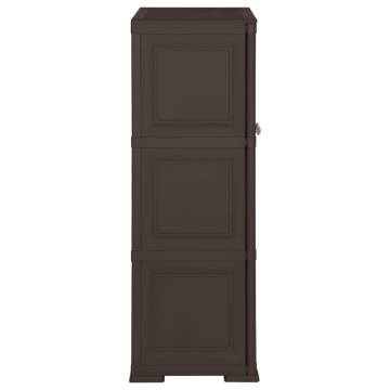 Plastic Cabinet 79x43x125 cm - Wood Design Brown