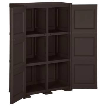 Plastic Cabinet 79x43x125 cm - Wood Design Brown