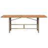 Garden Table with Acacia Wood Top - Beige 190x80 cm