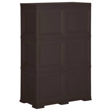 Plastic Cabinet 79x43x125 cm - Wood Design Brown