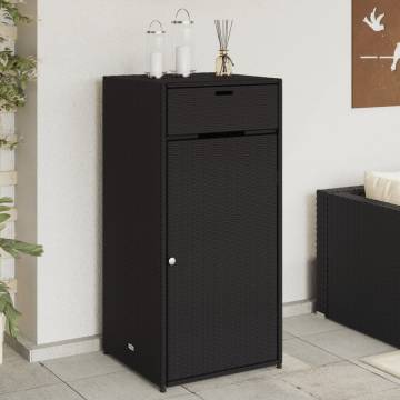 Black Garden Storage Cabinet 55x55x111 cm - Durable & Stylish