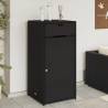 Garden Storage Cabinet Black 55x55x111 cm Poly Rattan Colour black Size 55 x 55 x 111 cm 