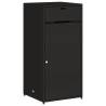 Black Garden Storage Cabinet 55x55x111 cm - Durable & Stylish