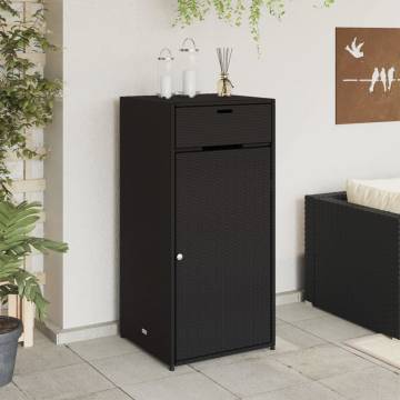 Black Garden Storage Cabinet 55x55x111 cm - Durable & Stylish