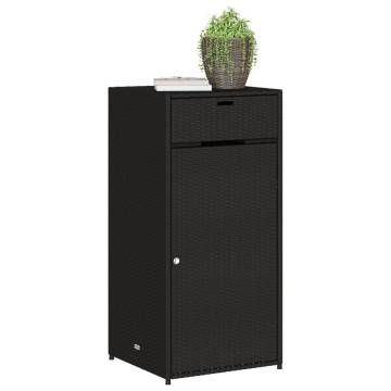 Black Garden Storage Cabinet 55x55x111 cm - Durable & Stylish