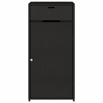 Black Garden Storage Cabinet 55x55x111 cm - Durable & Stylish