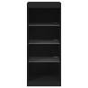 Modern Black Sideboard with LED Lights - 41x37x100 cm