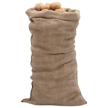 Jute Sacks - 10 pcs 65x135 cm 100% Jute 220 gsm