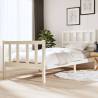 Bed Frame White Solid Wood 90x200 cm Colour white Size 90 x 200 cm 