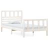 White Solid Wood Bed Frame 90x200 cm | Stylish & Sturdy