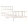 White Solid Wood Bed Frame 90x200 cm | Stylish & Sturdy