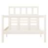 White Solid Wood Bed Frame 90x200 cm | Stylish & Sturdy