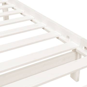 White Solid Wood Bed Frame 90x200 cm | Stylish & Sturdy