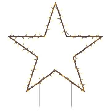 80 LED Christmas Star Decoration with Spikes - 60 cm