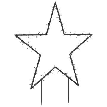 80 LED Christmas Star Decoration with Spikes - 60 cm