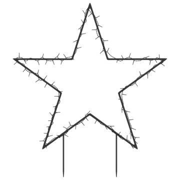 80 LED Christmas Star Decoration with Spikes - 60 cm