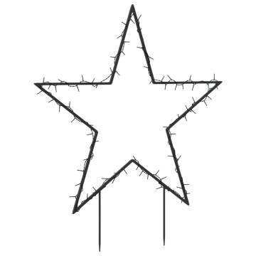 80 LED Christmas Star Decoration with Spikes - 60 cm