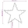 80 LED Christmas Star Decoration with Spikes - 60 cm