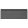 Wall Cabinet Grey 100x30x35 cm - Solid Pinewood Storage