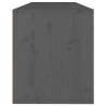 Wall Cabinet Grey 100x30x35 cm - Solid Pinewood Storage