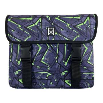 Willex 34L Eco Bicycle Panniers - Green & Purple